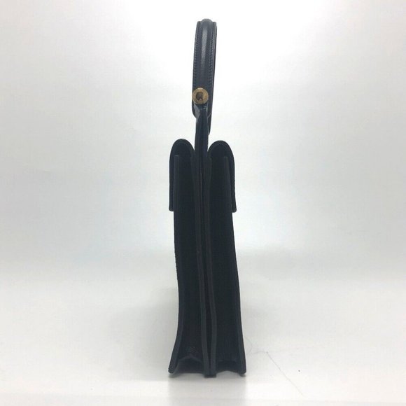 BURBERRY Square type small title bag Hand Bag Leather Black/GoldHardware - Picture 9 of 11